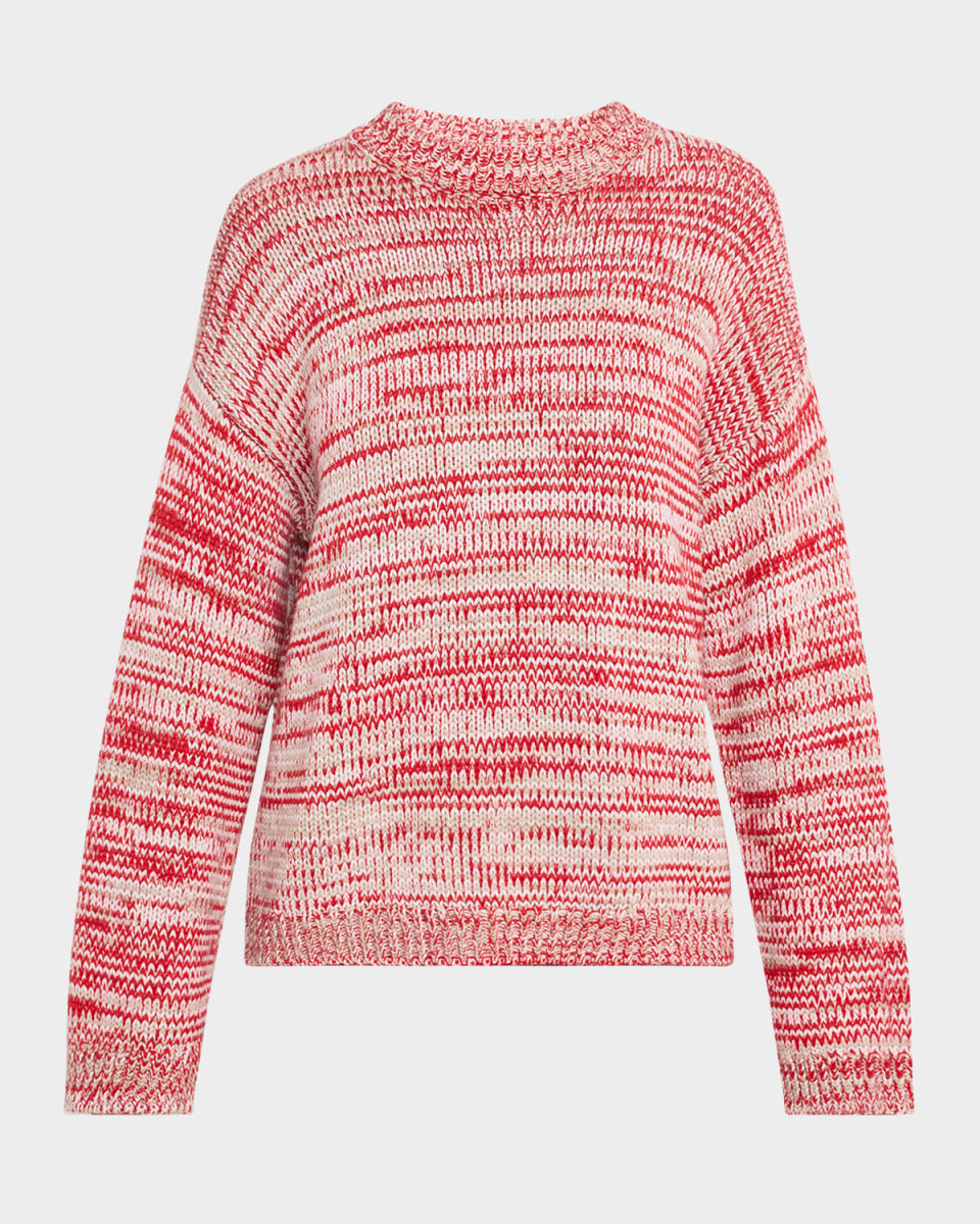 Oversized Crewneck Wool-Bend Sweater